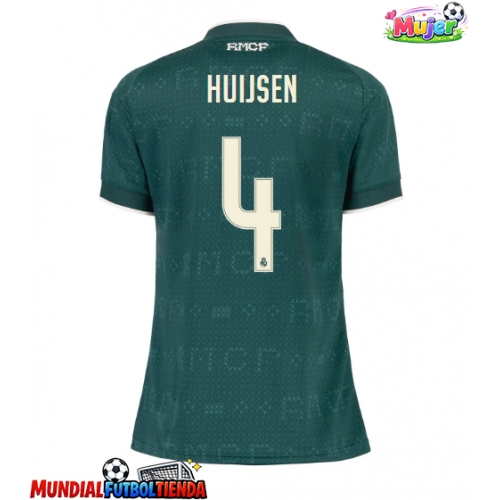 Camiseta Real Madrid Dean Huijsen #4 Segunda Equipación Replica 2026-27 para mujer mangas cortas